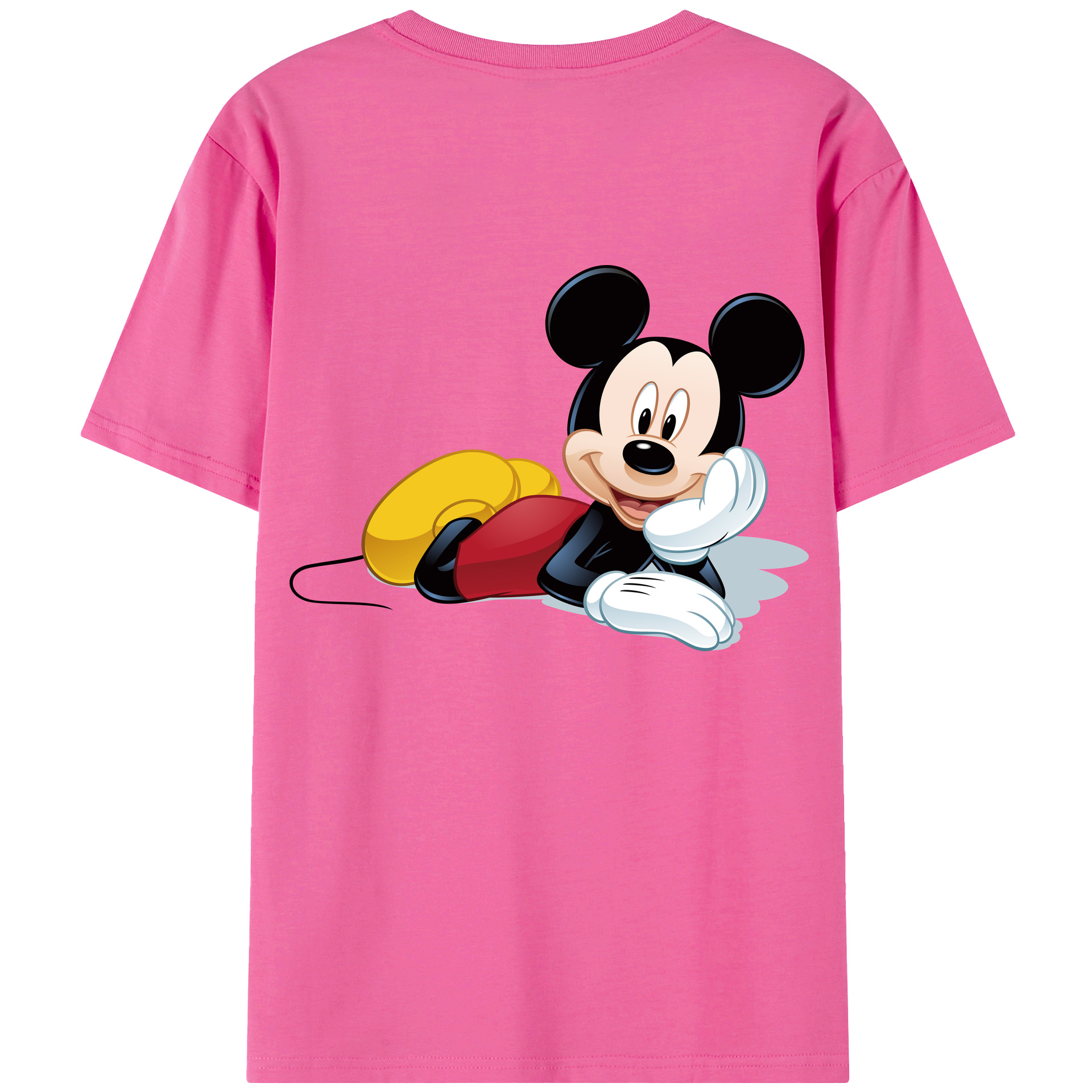 （画像用） ミッキーマウス Mickey Mouse レディース半袖Tシャツ(バックプリント)